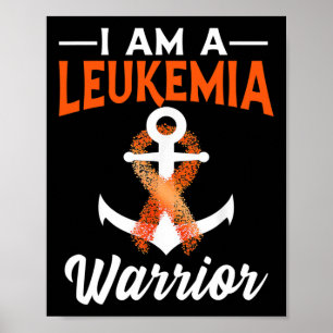Hope Love Cure Leukemia Awareness Happy Ribbon Gra Poster