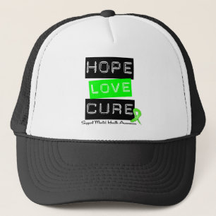 Hope Love Cure - Mental Health Awareness Trucker Hat