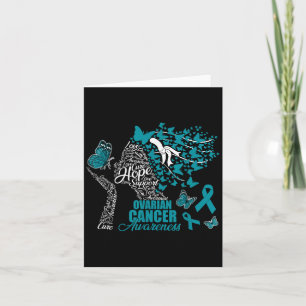 Hope Love Cure Ovarian Cancer Awareness Butterfly Card