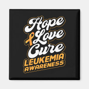 Hope Love Cure Support Leukaemia Awareness Ribbon  Magnet