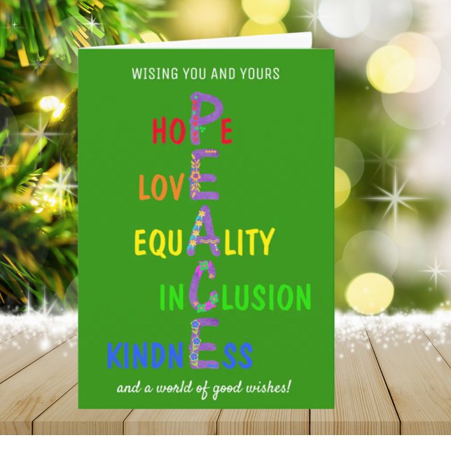 Hope, Love, Equality, Inclusion, Kindness, Peace  Card (Creator Uploaded)
