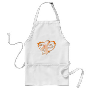 Hope Love Faith Heart (Orange) Standard Apron