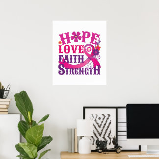 Hope-Love-Faith-Strength Poster
