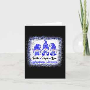 Hope Love Gnomes Hydrocephalus Awareness Leopard  Card