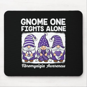 Hope Love Gnomes Purple Ribbon Fibromyalgia Awaren Mouse Pad