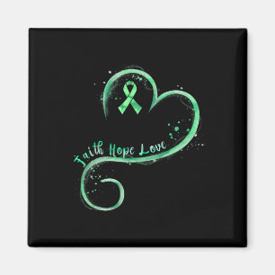 Hope Love Green Ribbon Mental Health Awareness Magnet