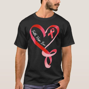 Hope Love Red Ribbon Heart Disease Awareness 1 T-Shirt