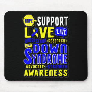 Hope Love World Down Syndrome Day Women Kids  Mouse Pad