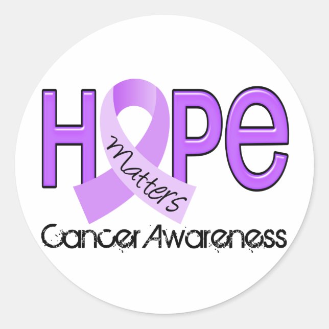Hope Matters 2 General Cancer Classic Round Sticker (Front)