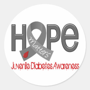 Hope Matters 2 Juvenile Diabetes Classic Round Sticker