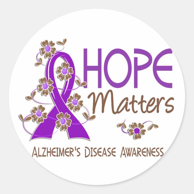 Hope Matters 3 Alzheimer's Disease Classic Round Sticker (Front)