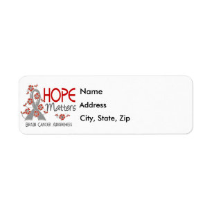 Hope Matters 3 Brain Cancer Return Address Label