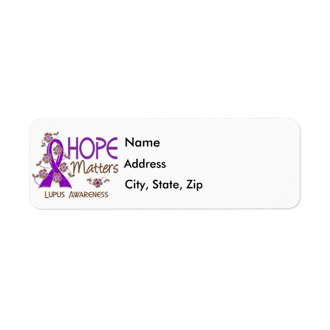 Hope Matters 3 Lupus Return Address Label (Front)