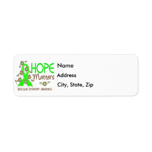 Hope Matters 3 Muscular Dystrophy Return Address Label