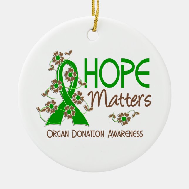 Hope Matters 3 Organ Donation Ceramic Tree Decoration (Front)