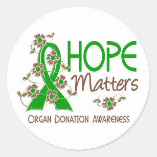 Hope Matters 3 Organ Donation Classic Round Sticker