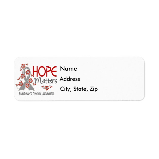 Hope Matters 3 Parkinson's Disease Return Address Label (Front)