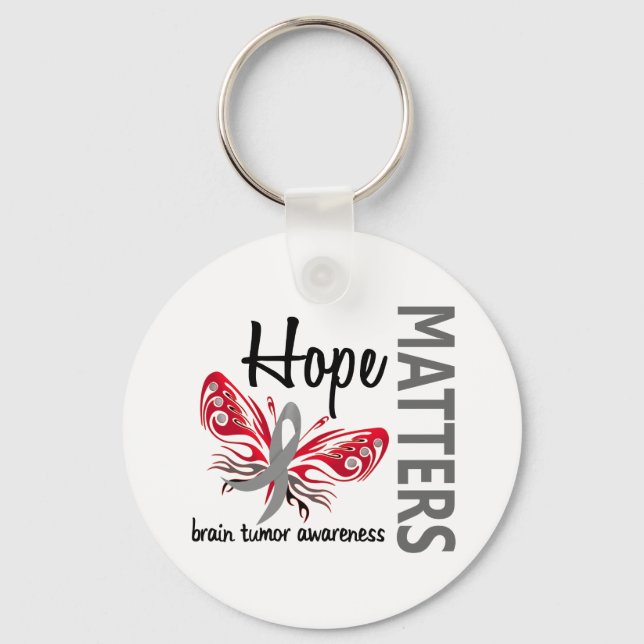 Hope Matters Butterfly Brain Tumour Key Ring (Front)