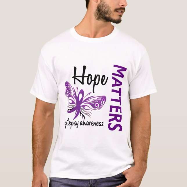 Hope Matters Butterfly Epilepsy T-Shirt (Front)