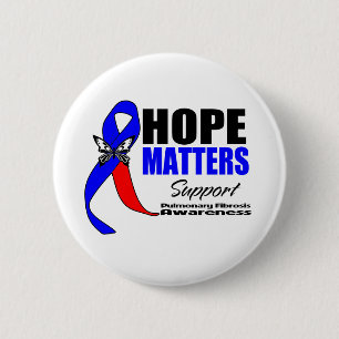 Hope Matters Pulmonary Fibrosis 6 Cm Round Badge