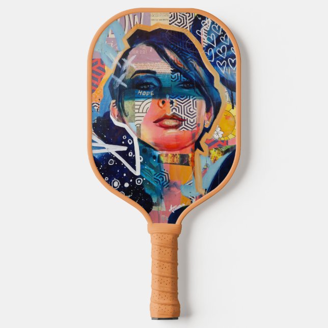 Hope Monogram Initial  Pickleball Paddle (Front)