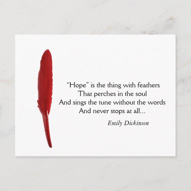 Hope motivational quote postcard (Front)