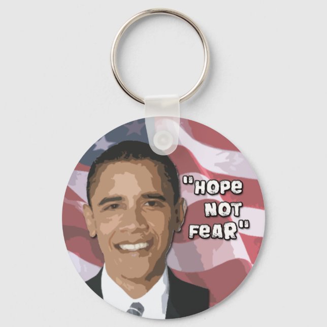 Hope not Fear Obama Swag Key Ring (Front)