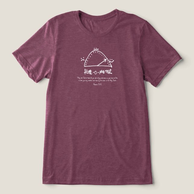 hope-o-metre Tri-Blend shirt (Design Front)