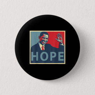 Hope Obama 44 President 6 Cm Round Badge