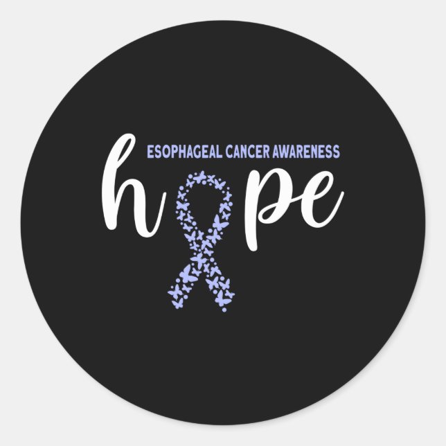 Hope Oesophageal Cancer Awareness Classic Round Sticker (Front)