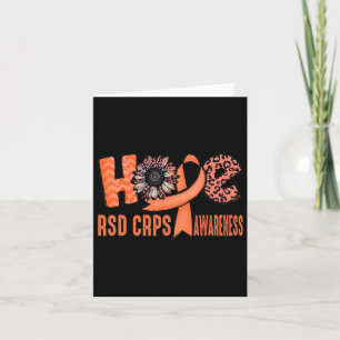 Hope Orange Ribbon Leopard Sunflower Rsd Crps Awar Card