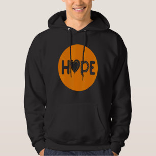 Hope Orange Ribbon Multiple Sclerosis Awareness Hoodie