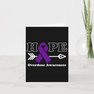 Hope - Overdose Awareness Purple Ribbon Card