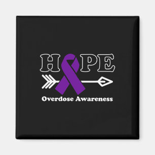 Hope - Overdose Awareness Purple Ribbon  Magnet