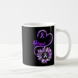 Hope Pancreatic Cancer Awareness Purple Ribbon Sun Coffee Mug