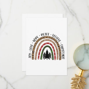 Hope Peace Love Joy Rainbow Christmas Thank You Card