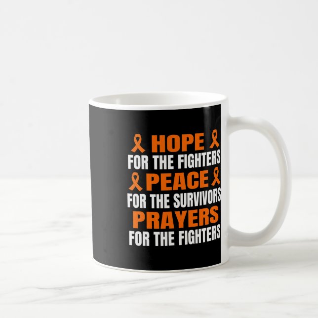 Hope Peace Prayers Leukaemia Awareness  Coffee Mug (Right)