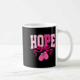 Hope Pink Ribbon Boxing Gloves Pink Breast Cancer  Coffee Mug