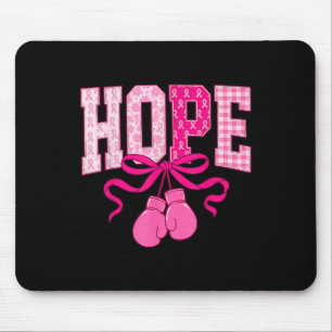 Hope Pink Ribbon Boxing Gloves Pink Breast Cancer  Mouse Pad
