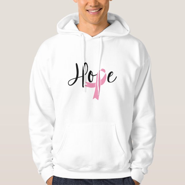 Hope Pink Ribbon Breast Cancer Awareness Hoodie (Front)