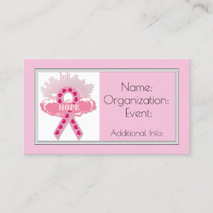 Hope Pink Ribbon Business Card