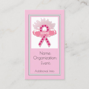 Hope Pink Ribbon Business Card 2