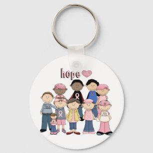 Hope Pink Ribbon Key Ring