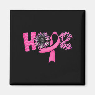 Hope Pink Ribbon Leopard Sunflower Breast Cancer A Magnet
