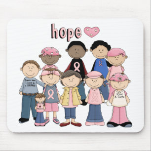 Hope Pink Ribbon Mouse Pad