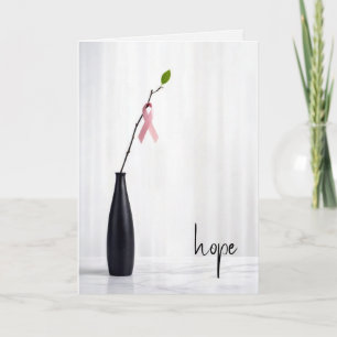 Hope Pink Ribbon on a Twig Card