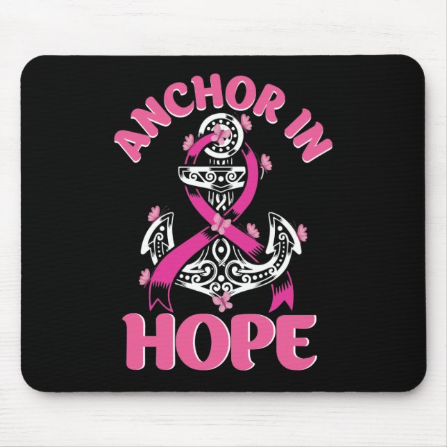 HOPE Pink Ribbon Survivor Fighter Breast Cancer Mo Mouse Pad (Front)