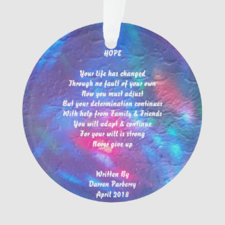 "Hope" poem - Acrylic Ornament