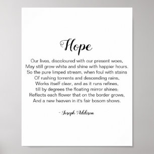 Hope Poem by Joseph Addison Poster