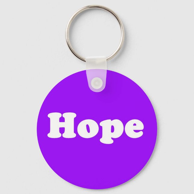 Hope Positive Thinking Purple Key Chain (Front)